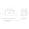 Тумба со столешницей и накладной раковиной BELBAGNO KRAFT 80 KRAFT80BO-KEPMNO-1306-SET